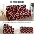 thumbnail image 2 of Dsseng Housse de Sofa Extensible en Spandex pour Causeuse Fleur Rouge Moyen, 2 of 6