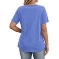 thumbnail image 5 of Fantaslook Lace Plus Size Tops for Women V Neck Short Sleeve Blouses Summer Tunic Shirts, 5 of 11