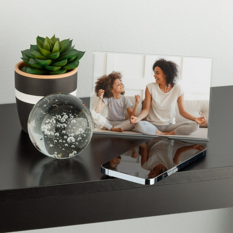 TWING 4x6 Picture Frame White Displays 3x5 Photo Frame with Mat or 4x6 Inch  without Mat,Made of Plexiglass, MDF Wood, Table Top Display and Wall