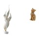 thumbnail image 5 of Escultura De Gato Con Plumas, Estatua De Resina Moderna, Colección De Arte, Artesanía, Figura Decorativa Para Chimenea, Oficina, Armario, Entrada, Estantería, Sala De Estar, Dormitorio., 5 of 8