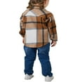 thumbnail image 4 of Family Matching Women Girls Flannel Plaid Jacket Shacket Long Button Down Shirt Coat, 4 of 5
