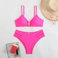 thumbnail image 6 of JIAYUE Women Swimsuit Sets V-Neck Solid Color Sleek Tankini With Cutouts Backless Spaghetti Strap Two Piece Bathing Hawaii Female Swimwear, 6 of 6