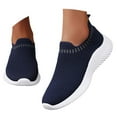 thumbnail image 3 of Daznico Women's Slip-On Sneakers - Breathable Mesh Walking Shoes with Lightweight Soft Sole for Casual & Sports,Color:Dark Blue,Size:7, 3 of 9
