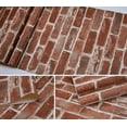 thumbnail image 5 of Flat Faux Brick Stone Wallpaper Roll 3D Effect Blocks Vintage Home Decoration Multi Countryside Red, 5 of 6