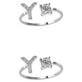 thumbnail image 4 of Anillo abierto con letras mayúsculas Minnieouse para mujer Letra Y 2piezas, 4 of 6