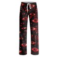 thumbnail image 4 of JULMCOMO Halloween Pajama Pants for Women Blood Eyeball Print Drawstring Elastic Waist Trendy Pajama Bottoms Fuuny Print Comfy Loose Fit Pjs Pants Deep Red M, 4 of 5