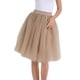 thumbnail image 1 of Gibobby faldas largas Nuevas faldas de tul Carnevale para mujer, falda larga hasta la rodilla con tutú para , falda Midi corta para fiesta de graduación(Caqui， XXL), 1 of 5