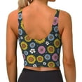thumbnail image 4 of Uemuo Colorful Sunflowers Pattern Women's Sports Bra - High Impact Support, Breathable, and Comfortable Athletic Bra for Running, Yoga, and Workouts, 4 of 9
