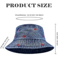 thumbnail image 2 of Denim Heart Bucket Hats, Packable Beach Jean Hat Cotton Summer Lightweight Wide Brim Cap, Outdoor Fishermen Hat, 2 of 7