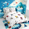 thumbnail image 2 of Erosebridal Black Hockey Puck 7 Pieces Full Size Bedding Sets,Modern Ice Skater Full Size Bed in a Bag,Light Gray Reversible, 2 of 7