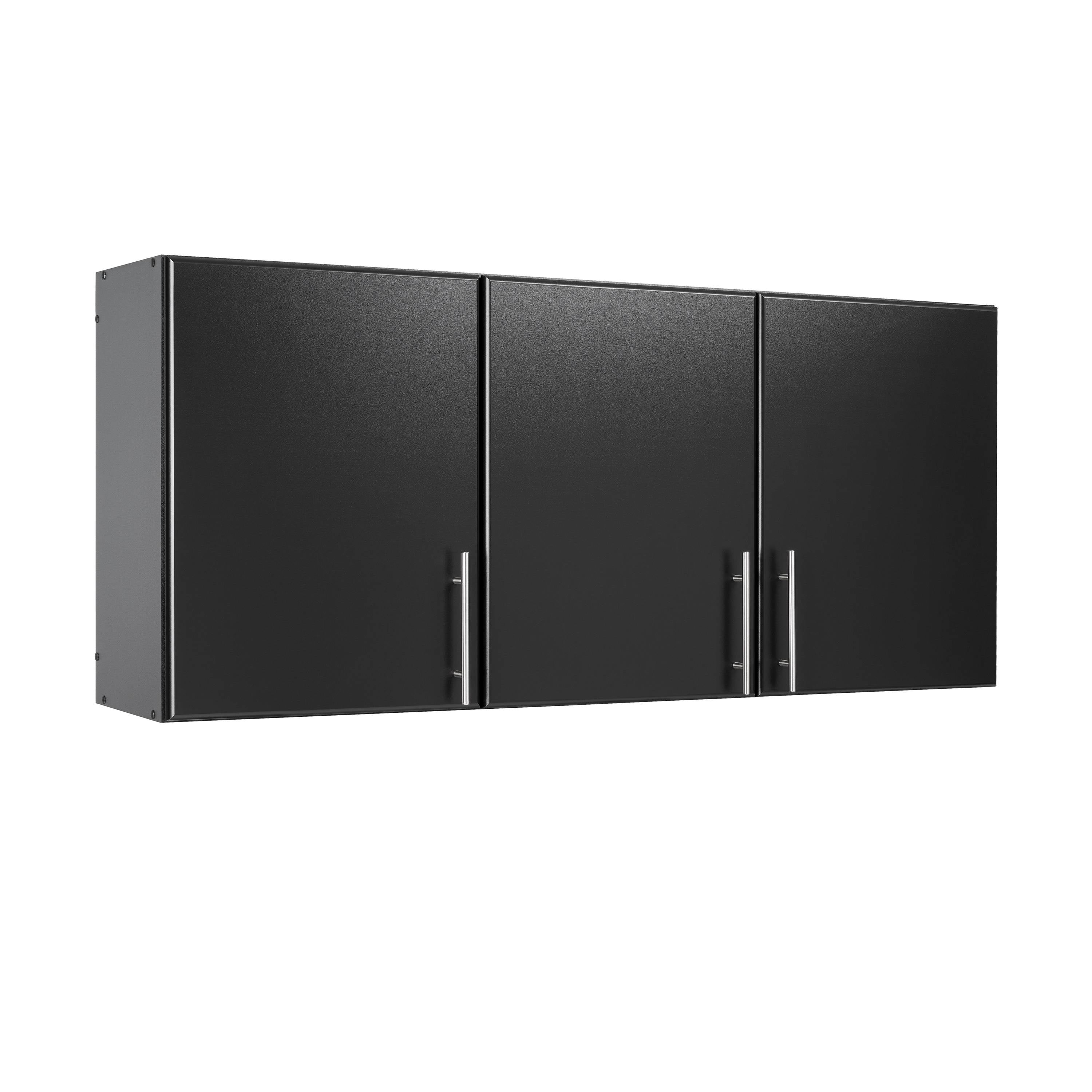 Garage Wall Mount Storage Cabinet Wood Rack Organizer Durable 2 Shelves Black 
