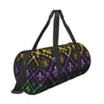 thumbnail image 3 of Easygdp Mardi Gra Geometric Travel Bag, Camping, Weekend, Carry On Overnight Duffel Bag with Shoulder Strap, 3 of 8