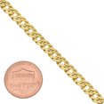 thumbnail image 3 of 5mm Polished 14k Gold Plated Cable Venetian Chain + Bracelet Set, 24" (Necklace) + 9" (Bracelet), 3 of 6