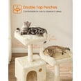 thumbnail image 4 of Árbol para gatos Feandrea de 143 cm con condominio de felpa y 11 postes rascadores, 4 of 9