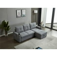 thumbnail image 4 of Pemberly Row Reversible Fabric Sleeper Sectional with USB in Gray, 4 of 18