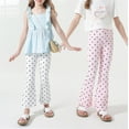 thumbnail image 5 of Ruyang Girls Polka Dot Flare Leggings Kids Cute Slim Pants Thin Cotton High Waist Bell Bottoms Soft Stretchy Trousers, 5 of 5