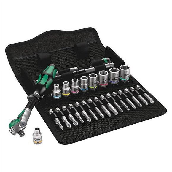 Wera 05004019001 0.25 in. Zyklop Metric Drive Speed Ratchet - 28 Piece