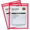 C-Line Neon Shop Ticket Holders, Stitched Red, Both Sides Clear, 9 x 12, 15EA/BX, 43914