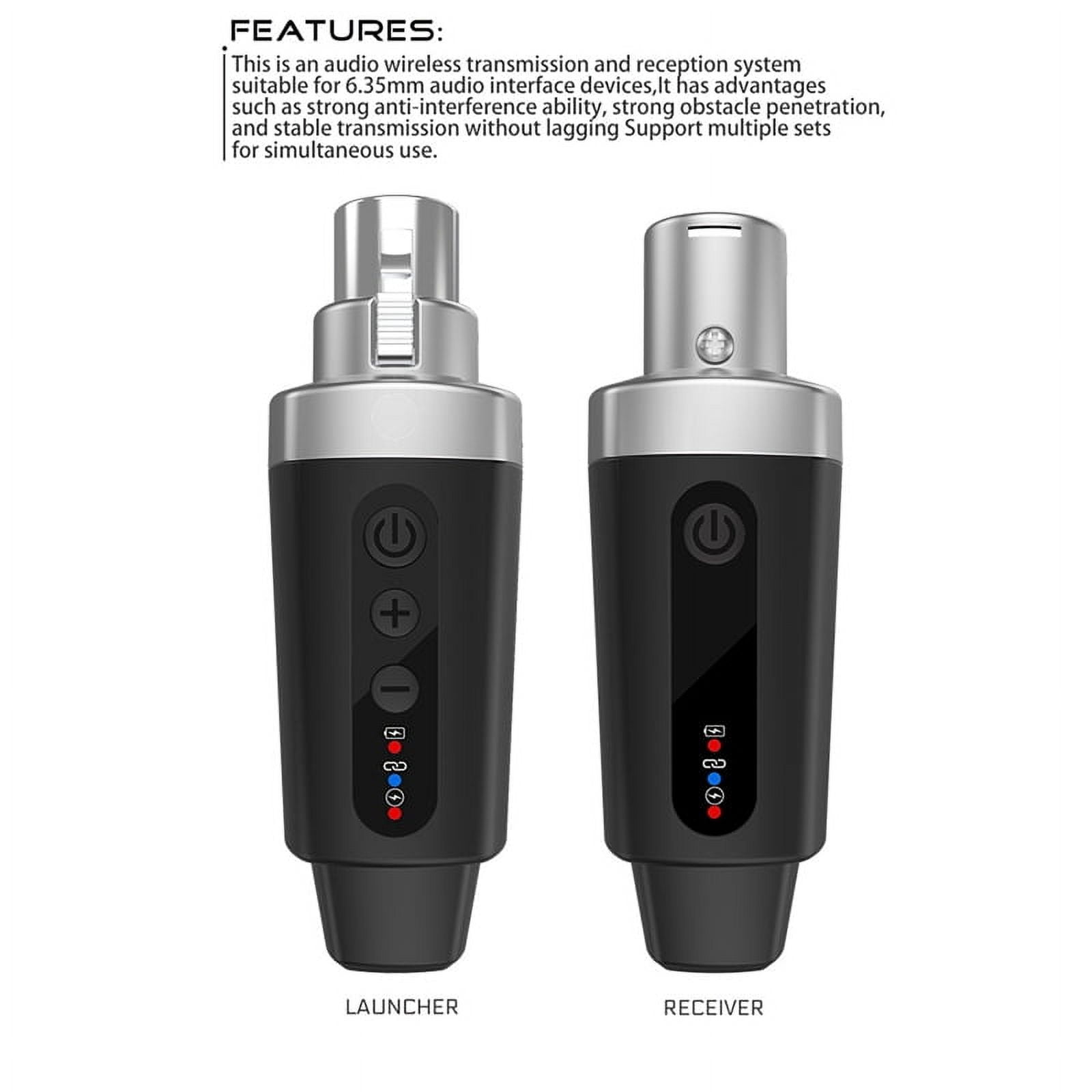 New XLR Adapter System Wireless Microphone Transmitter Receiver for Dynamic Microphone Guitar Audio Mixer PA System