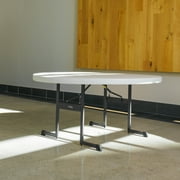 Lifetime 60 Inch Round Folding Table, Indoor/Outdoor, Almond, Professional Grade