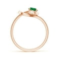 thumbnail image 2 of ANGARA Natural Solitaire Emerald Infinity Knot Engagement Ring in 14K Rose Gold for Women (Size-5mm) | May Birthstone, Birthday, Anniversary, Jewelry Gift for Women | Natural Emerald Ring, 2 of 11