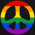 thumbnail image 3 of CafePress - Rainbow Flag Peace Dark T Shirt - Men's Classic Graphic Cotton T-Shirt, 3 of 4