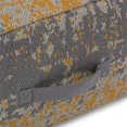 thumbnail image 3 of Simpli Home Pouf Carré à Motif Laboureur en Jaune et Gris, 3 of 6