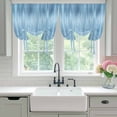 thumbnail image 4 of Blue Balloon Curtains 63 Inch Length for Living Room/Bedroom, Modern Abstract Art Ombre Striped Rod Pocket Privacy Door Curtains Decorative Tie Up Shade for Window 52"x63", 4 of 8