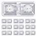 thumbnail image 3 of 10 Pack RV LED Ceiling Double Dome Light Fixture with ON/OFF Switch Interior Lighting for Car/RV/Trailer/Camper/Boat DC 12V Natural White 4000-4500K 48X2835SMD, 3 of 10