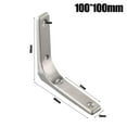 thumbnail image 3 of 4 Pcs Shelf Bracket Triangular Support Shelf Support Furniture Wall Mount Bracket L Shaped Stainless Steel Fixed Connector, 3 of 6