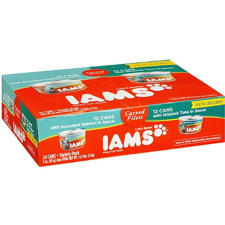 Iams Cat Wet Salmon And Tuna 24pk 3oz