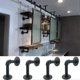 thumbnail image 3 of 1pc Industrial Retro Wall Mounted Iron Hanger Pipe Rack Clothes Rail, 3 of 3