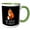 Green/White, variant on 3drose, Funny Adorable Smiling Red Fox on Black. Be Kind to Animals, 11oz Two-tone Yellow Mug