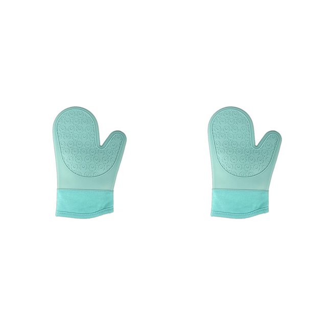 Monstrate Manoplas impermeables de silicona Guantes lavables Horno Aislamiento ignífugo Microondas Cocina Barbacoa Herramienta de panadería Type2 NO2