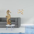 thumbnail image 2 of Estatua de resina,Estatua de resina para decoración del hogar,manualidades,oro,Escultura de oro,figura de resina,regalos decorativos.,Arte de pared de pájaros de madera,Pájaros de madera, 2 of 8