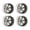Black, variant on HGYCPP 4pcs/set Remote Vehicle 1.9in Wheel Rims 1/10 Scale Metal Wheel Rims for Remote Control Climbing Truck Car Upgrade