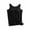 Black, variant on Womens Summer Fake Piece Short Sleeve Top with Built In Pads Thin Air Permeable Fabric Daily Casual Loungewear