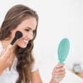 thumbnail image 3 of Unique Bargains 2 Pcs Delicate Handheld Mirror for Vacation Travel Green Plastic Glass, 3 of 5