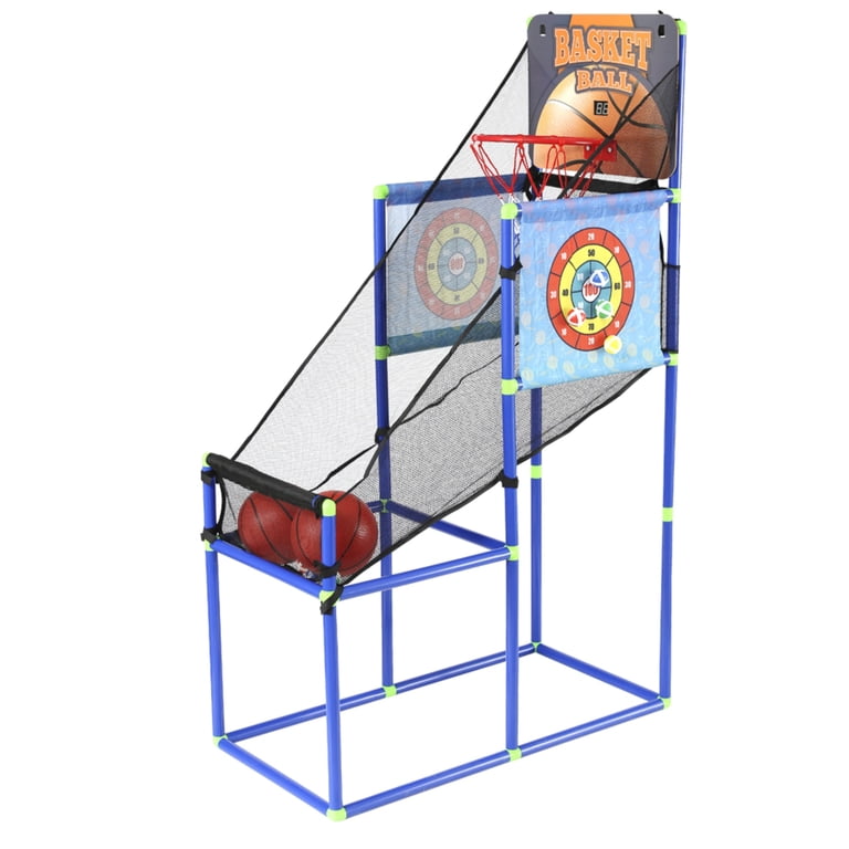 Trimate 2-in-1 Arcade Basketball Hoop Game with 2 Dart Boards for