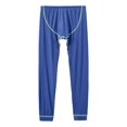 thumbnail image 3 of TANBOM Men's Nylon Thermal Pants Comfortable Open Crotch Warm Elasticity Breathability Stylish Colors Blue M, 3 of 9