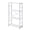 White Silver, variant on Bookcase, Contemporary Style, White Painted Metal & Natural Wood, Home Office Decor Storage