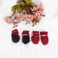thumbnail image 1 of Zapatos para perros resistentes al agua Botas para perros cómodas y transpirables Protectores de patas antideslizantes Rojos 4 piezas, XL, 1 of 7