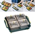 thumbnail image 4 of de secas Bandeja de refrigerios dividida con tapa Divisor extraíble Platos de secas Bandeja para servir condimentos y , 4 compartimentos Macarena bandeja de golosinas, 4 of 8
