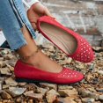 thumbnail image 6 of oqasdz Women's Casual Shoes Flat Shoes with Glitter Rhinestones Elegant Round Toe Low Heel Comfortable Everyday Style for Daily Wear Summer Outdoor, 6 of 6
