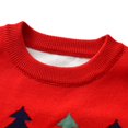 thumbnail image 3 of Toddler Christmas Alpaca Print Sweater for Boys Girls Soft Warm Long Sleeve Pullover Fall Winter Clothes Red 3-4Y, 3 of 11