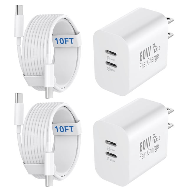 Cargador rápido Charger Auorld USB C de 60 W para iPhone 17 Pro Max