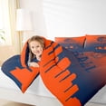 thumbnail image 4 of jejeloiu Football Sport City Twin Comforter Sets,Gradient Orange Deepblue Ombre Bedding Set For Rugby Lovers Reversible 2-Piece, 4 of 8