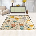 thumbnail image 3 of Animals Flowers Leaves Area Rug Washable 80 x 58 Floor Carpet Mat Non Slip for Bedroom Living Room Home Decor, 3 of 7