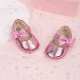 thumbnail image 5 of Yoyauz Baby Girl Mary Jane Shoes Anti Slip Rubber Sole Ballet Slippers Princess Dress Wedding Shoes Newborn Kids Shoes Toddler Shoes（0-12 Month）, 5 of 11