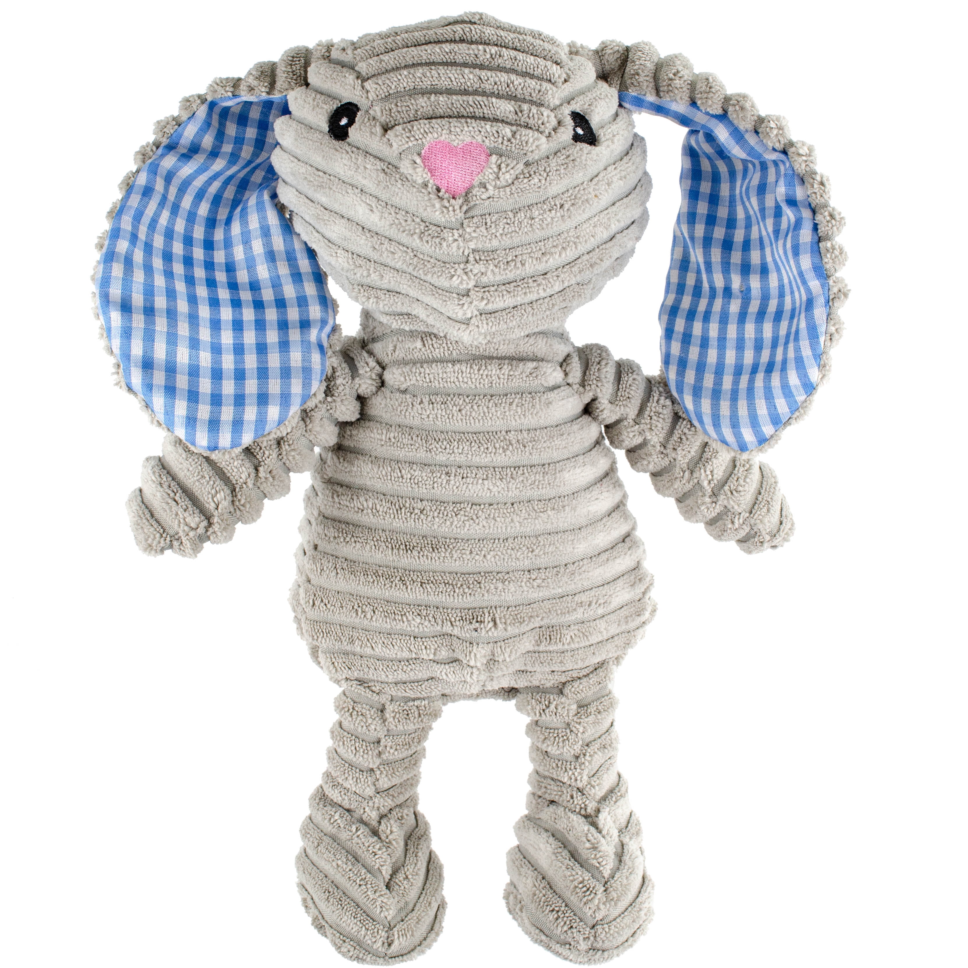 Metropawlin 9" Corduroy Rabbit Plush Dog Toy w/ Squeaker & Crinkle